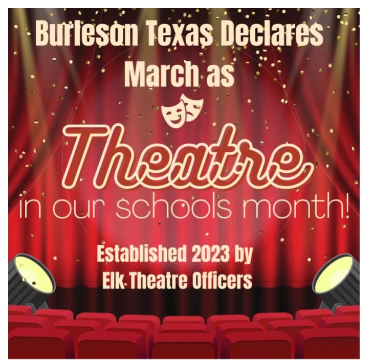  Happy Official Theatre in Our Schools Month! 